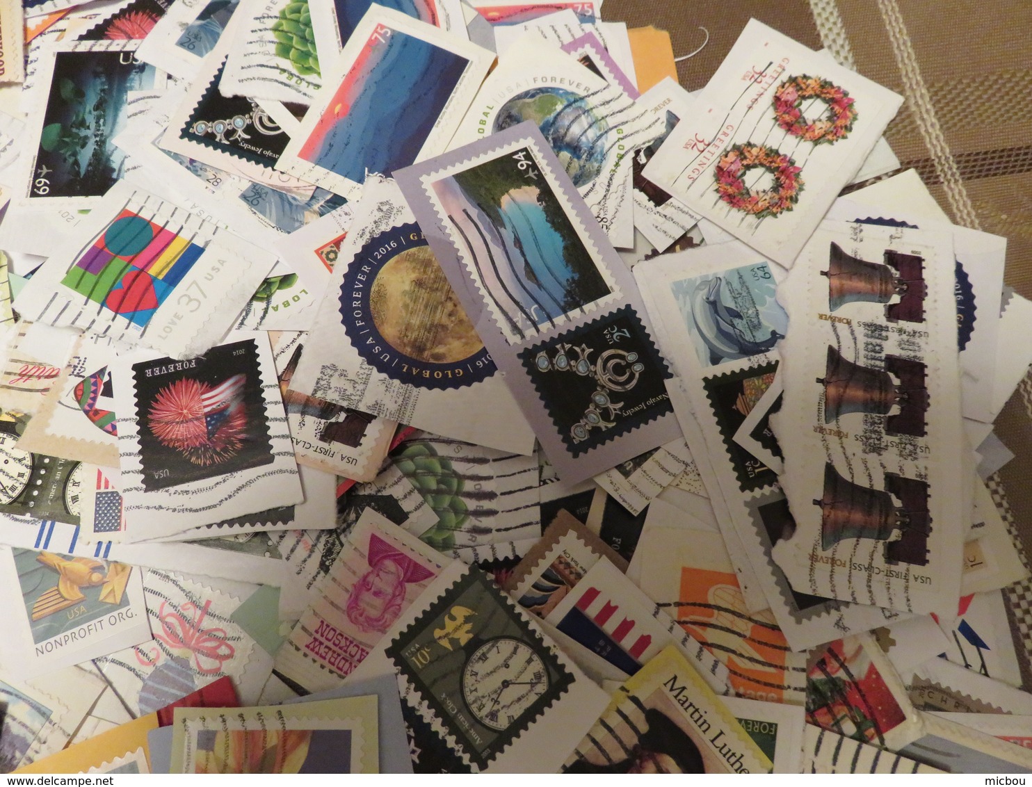 ##USA3, USA, vrac, AUBAINE, DEAL, 180g, environ 1000 timbres, around 1000 stamps, diversifié, diversified