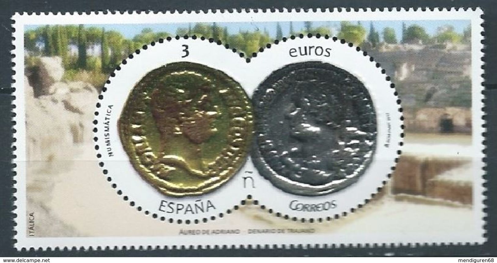 ESPAGNE SPANIEN SPAIN ESPAÑA 2017 NUMISMATIC: AUREA CURRENCY- ADRIANO DENARY-TRAJANO MNH ED 5178 YT 4918 MI 5212 SC 4233 - Neufs