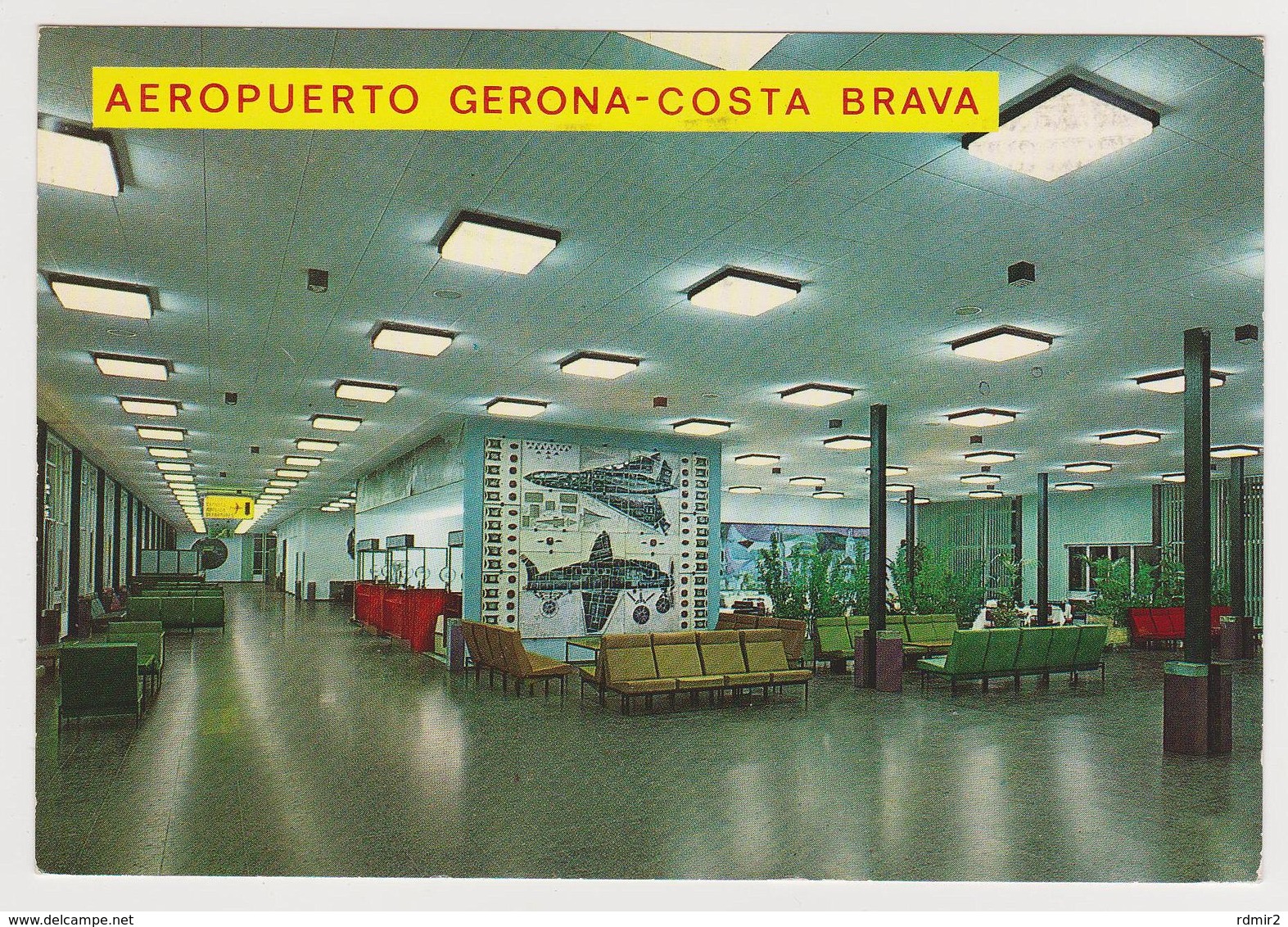 1135/ AEROPUERTO GERONA-COSTA BRAVA Airport, Aéroport, Aeroporto (1967).- Circulada. Circulée, Posted (timbre, Stamp). - Aerodromi