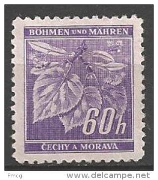 1941 60h Leaves, Mint Light Hinged - Unused Stamps