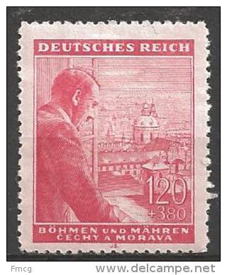 1943 1.20k+3.80k Hitler Birthday, Semi-postal, Mint Light Hinged - Unused Stamps