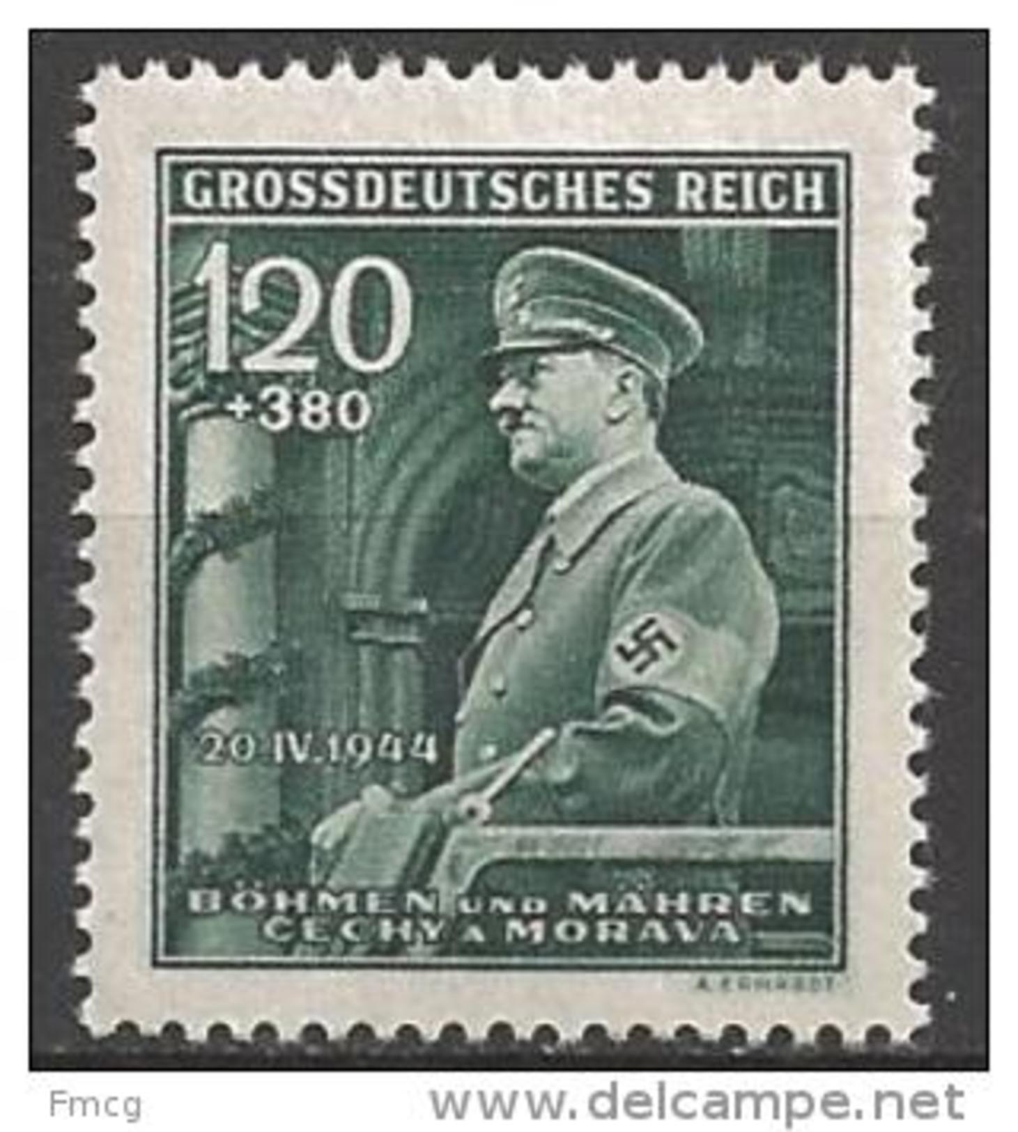 1944 1.20k+3.80k Hitler, Semi-postal, Mint Never Hinged - Unused Stamps