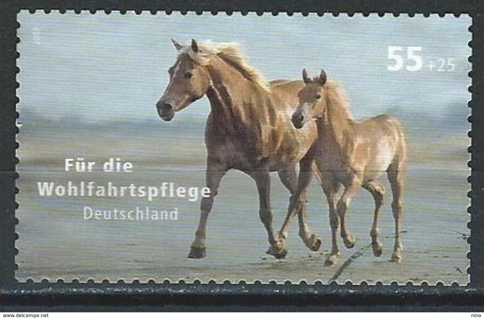 Germany. Scott # B993 Used Semi Postal Stamp. Horses  2007 - Used Stamps