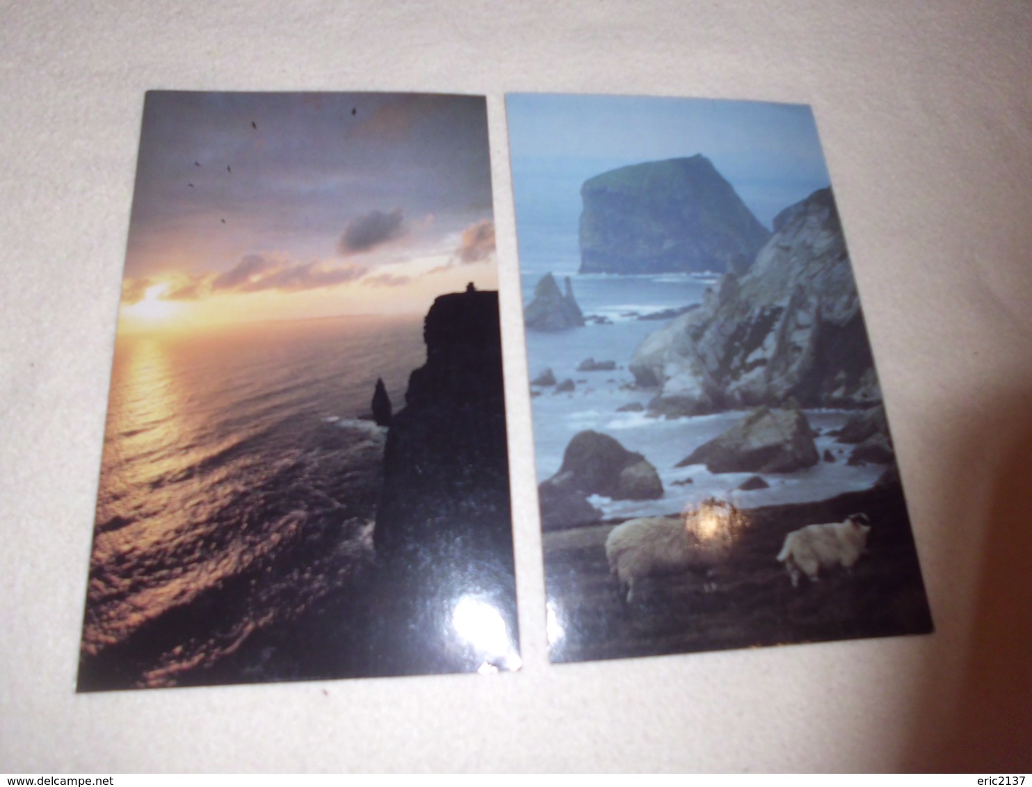 LOT DE 2 CARTES .IRELAND...O'BRIEN'S TOWER ET RUGGED DONEGAL  COASTLINE ..PHOTO PETER ZOLLER - Autres & Non Classés