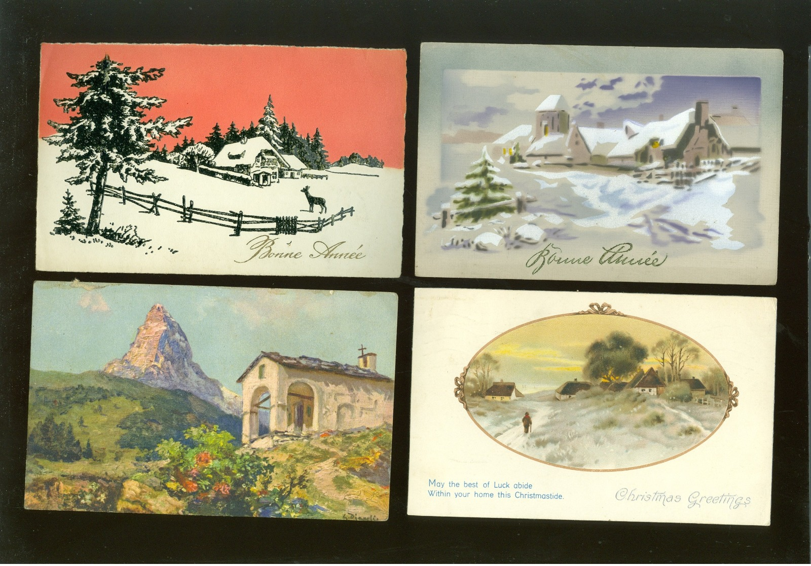 Beau lot de 60 cartes postales de fantaisie paysages paysage Mooi lot van 60 postkaarten fantasie landschappen landschap