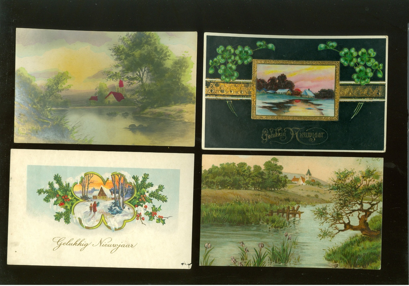 Beau lot de 60 cartes postales de fantaisie paysages paysage Mooi lot van 60 postkaarten fantasie landschappen landschap