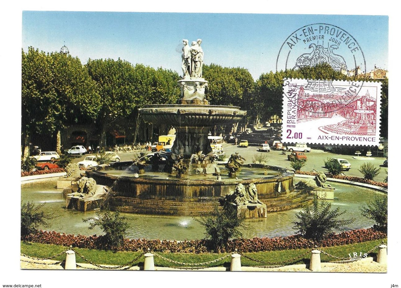 13/ BOUCHES Du RHONE...AIX En PROVENCE: Place De La Libération...Carte Postale Maximaphile ( Carte + Timbre) - Aix En Provence