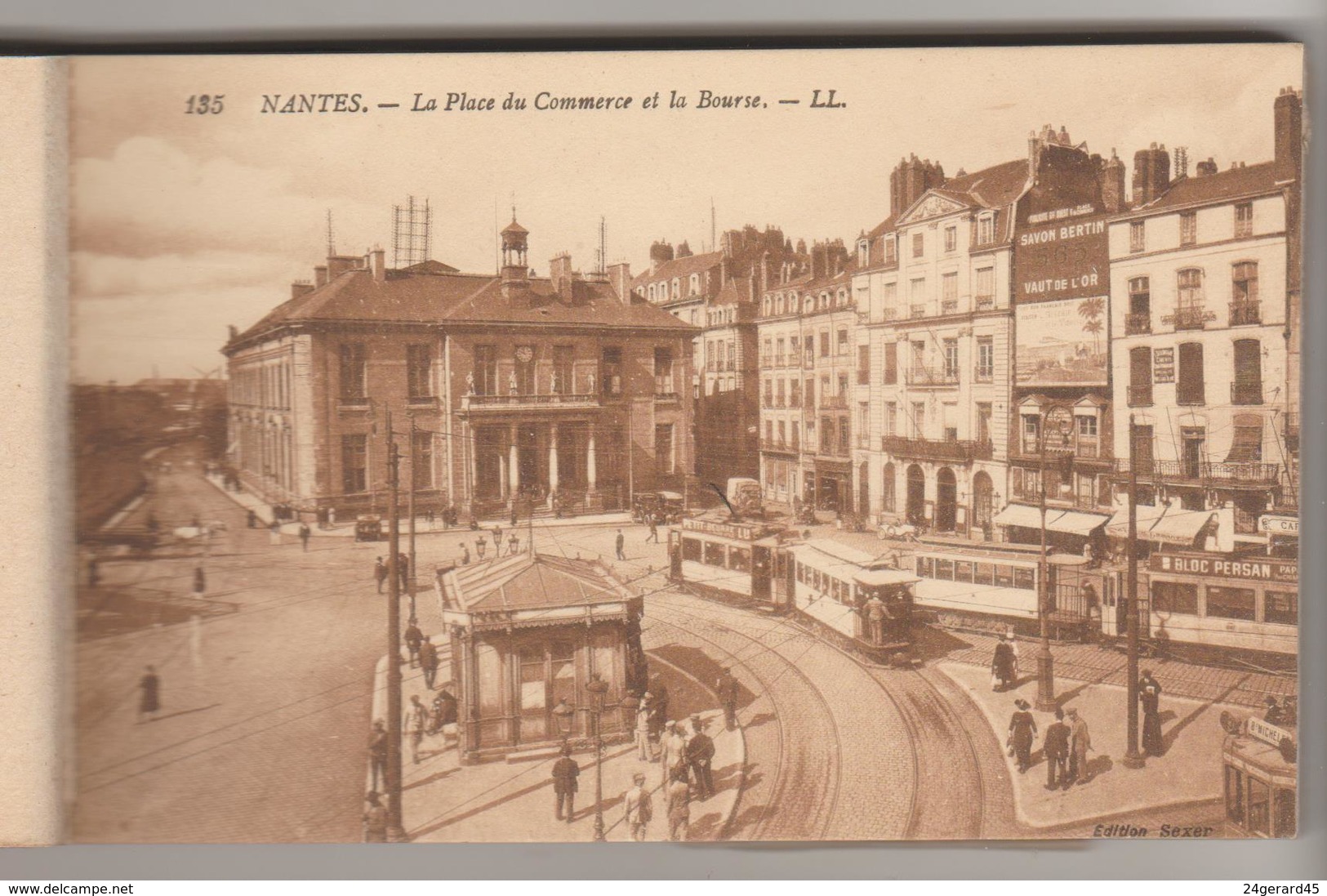 CARNET COMPLET 20 CPSM NANTES (Loire Atlantique) - Places Du Commerce, De La Bourse, Duchesse Anne, Gare De La Bourse..; - Nantes