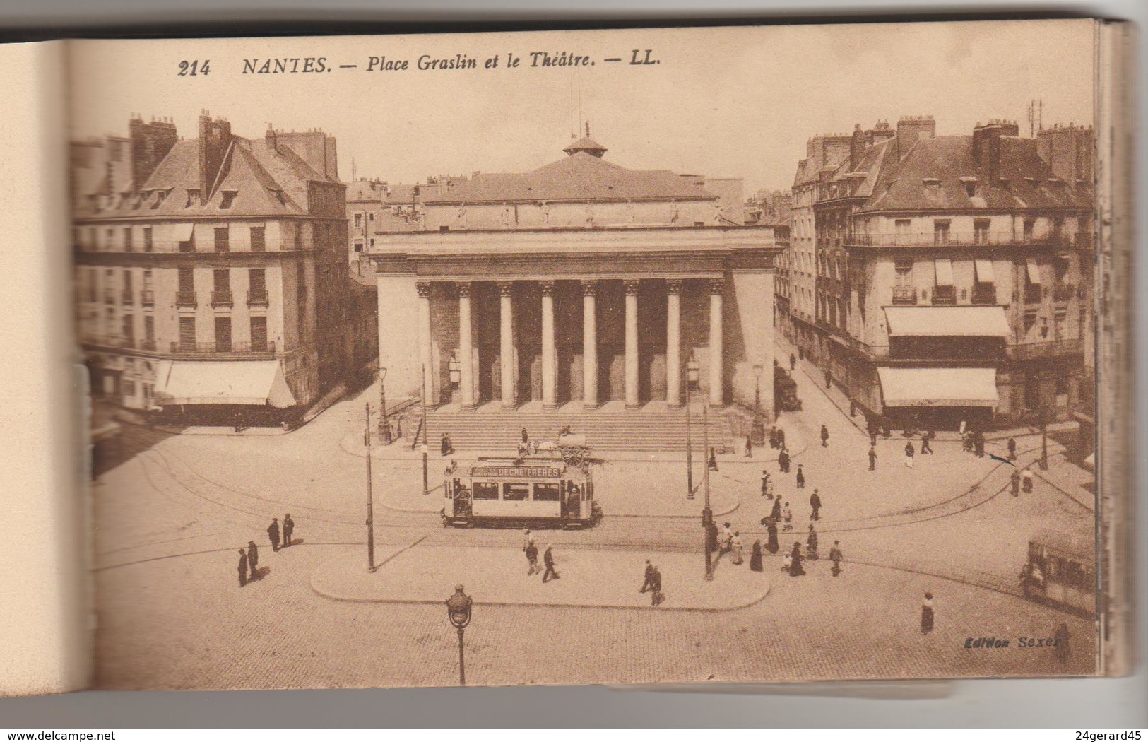 CARNET COMPLET 20 CPSM NANTES (Loire Atlantique) - Places du Commerce, de la Bourse, Duchesse Anne, Gare de la Bourse..;