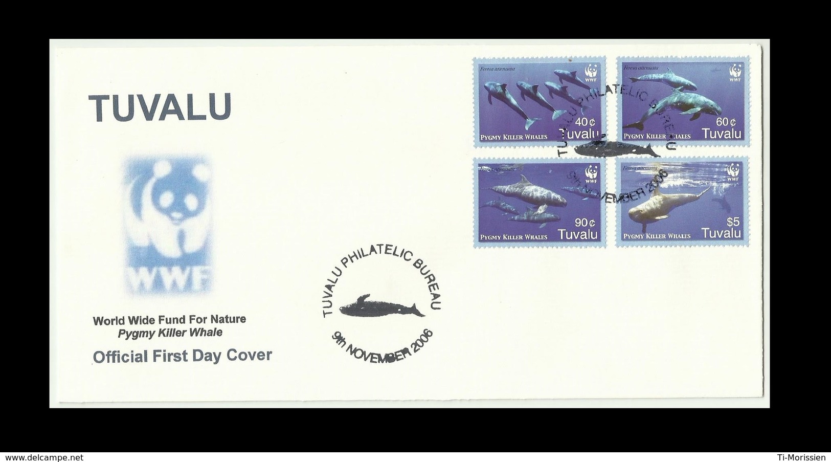 Tuvalu - Pygmy Killer Whale WWF - Unaddressed FDC - 2006 - Tuvalu