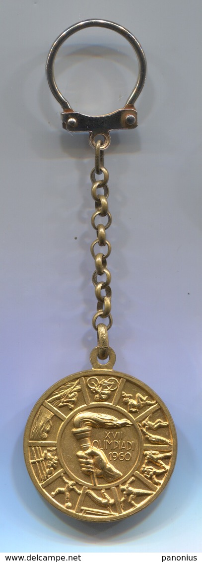 XVII OLYMPIAD OLYMPIC 1960 ROMA ITALY OFFICIAL KEYCHAIN KEYRING - Uniformes Recordatorios & Misc