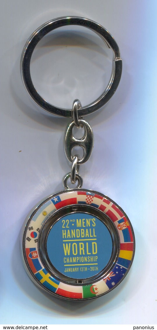 HANDBALL - 22 WORLD CHAMPIONSHIP 2011 SWEDEN OFFICIAL KEYCHAIN KEYRING - Handball