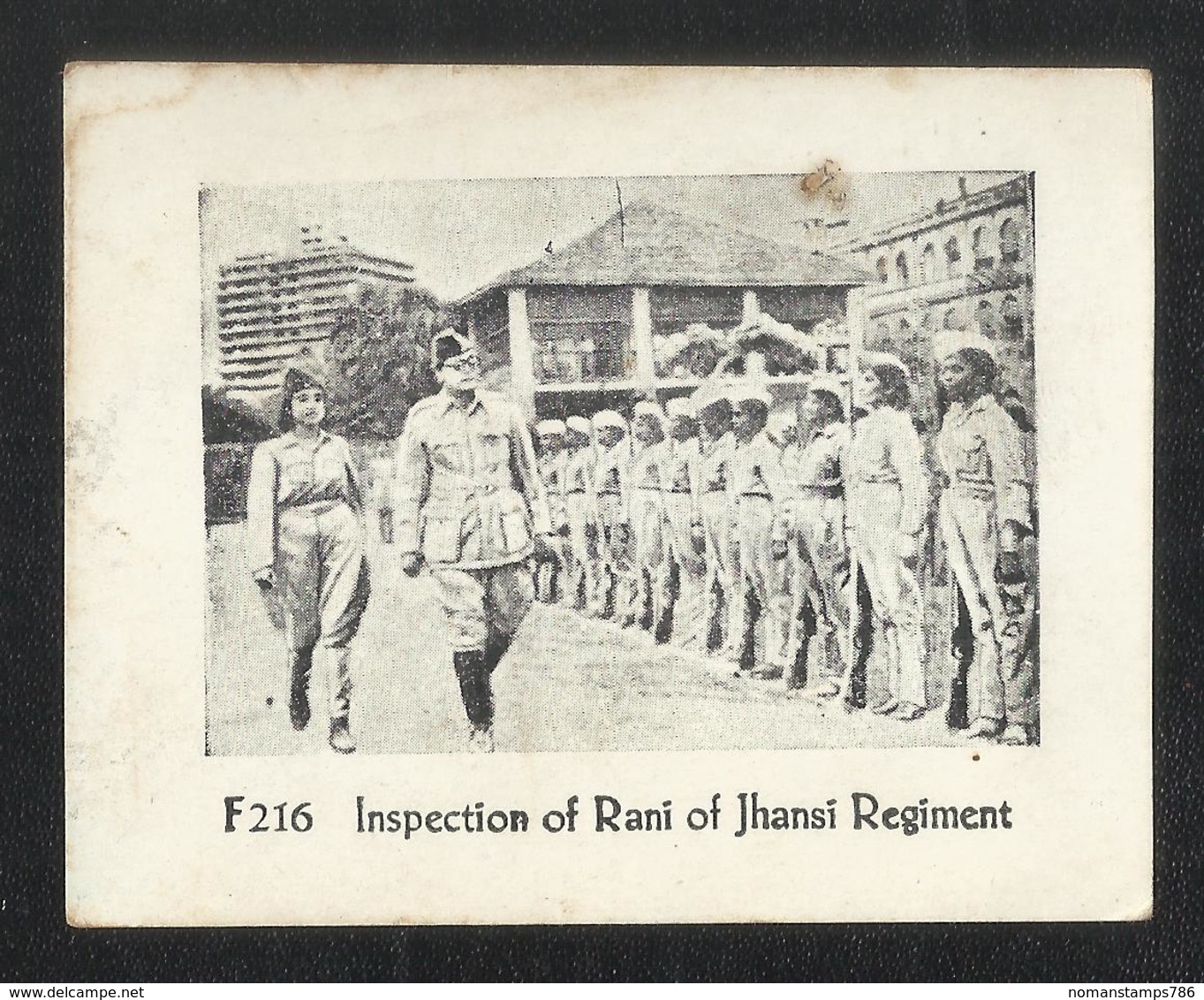 India Inspection Of Rani Of Jhansi Regiment Photography Picture View Card Size 8 X 6 Cm - India