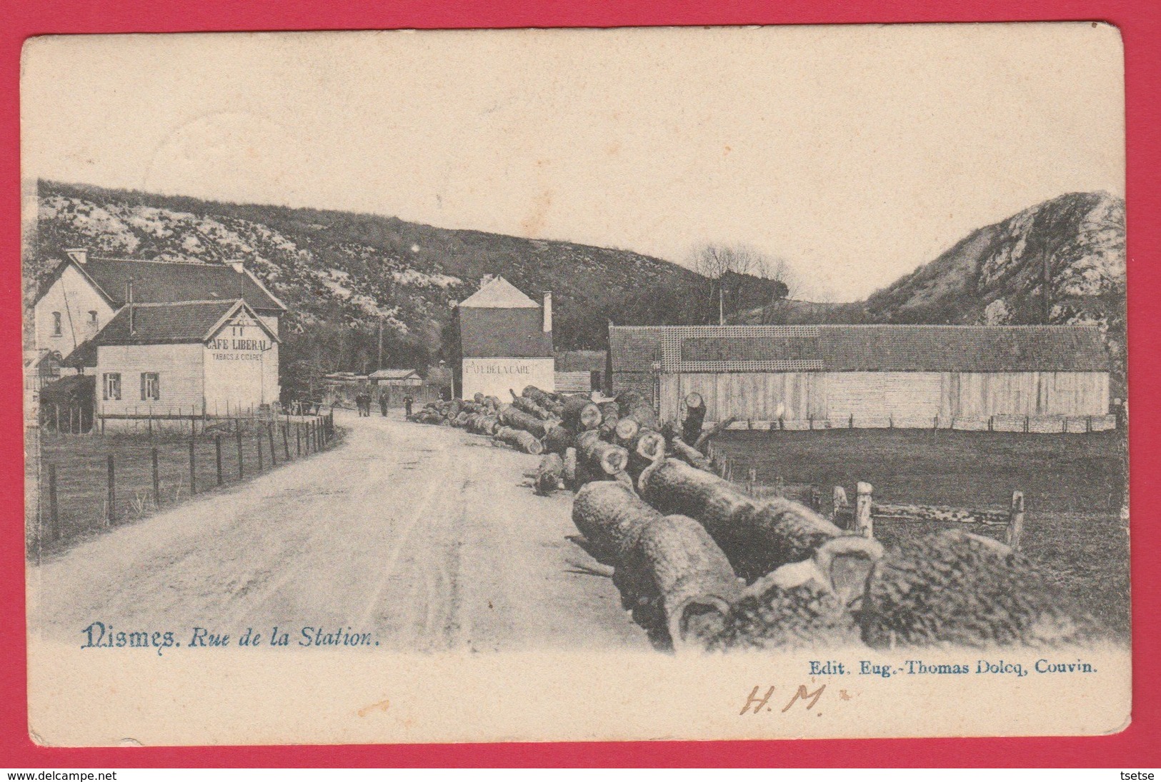 Nismes - Rue De La Station ... Scierie - 1908 ( Voir Verso ) - Viroinval