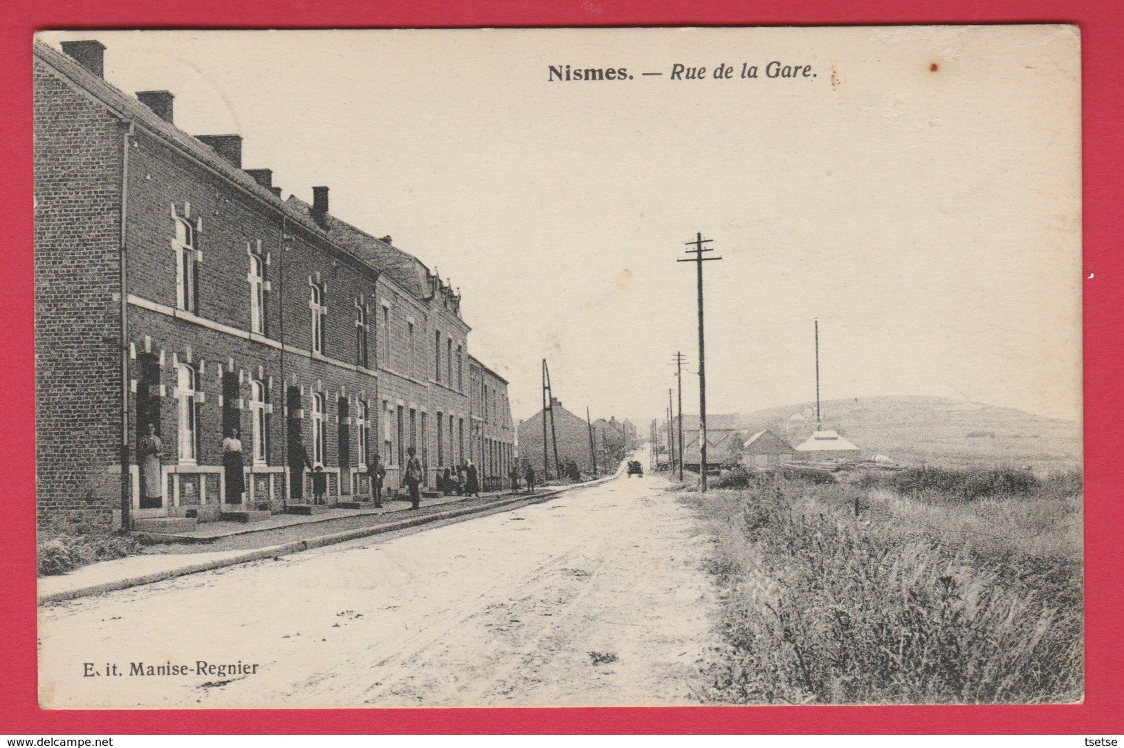 Nismes - Rue De La Gare ... Quartier - 1924 ( Voir Verso ) - Viroinval