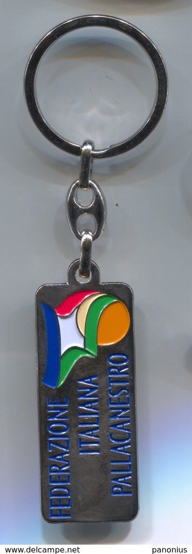 BASKETBALL - PALLACANESTRO FEDERAZIONE ITALIA ITALY KEYCHAIN KEYRING - Apparel, Souvenirs & Other