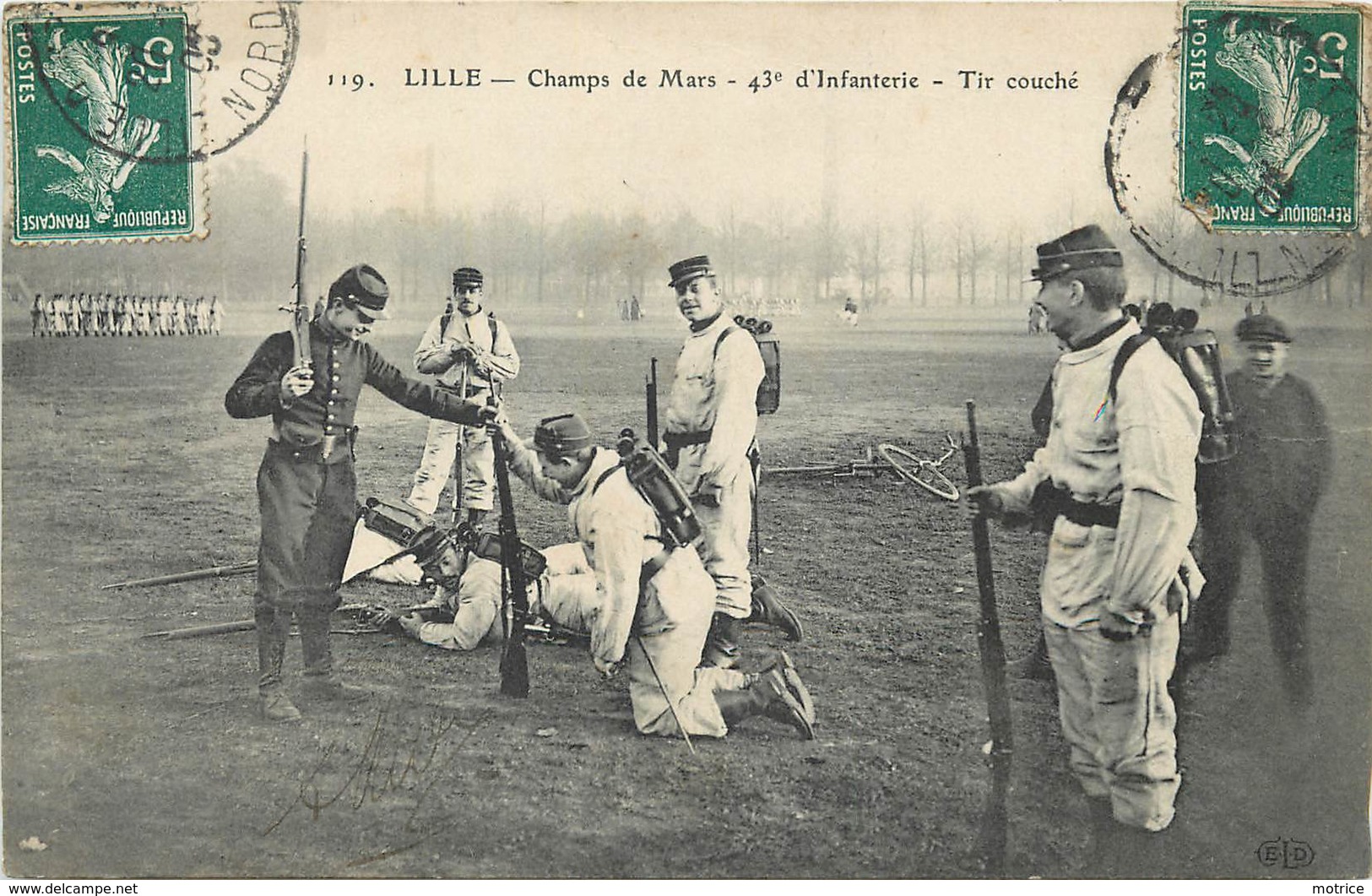 LILLE - Champs De Mars, 43em D'infanterie, Tir Couché.(ELD éditeur) - Lille