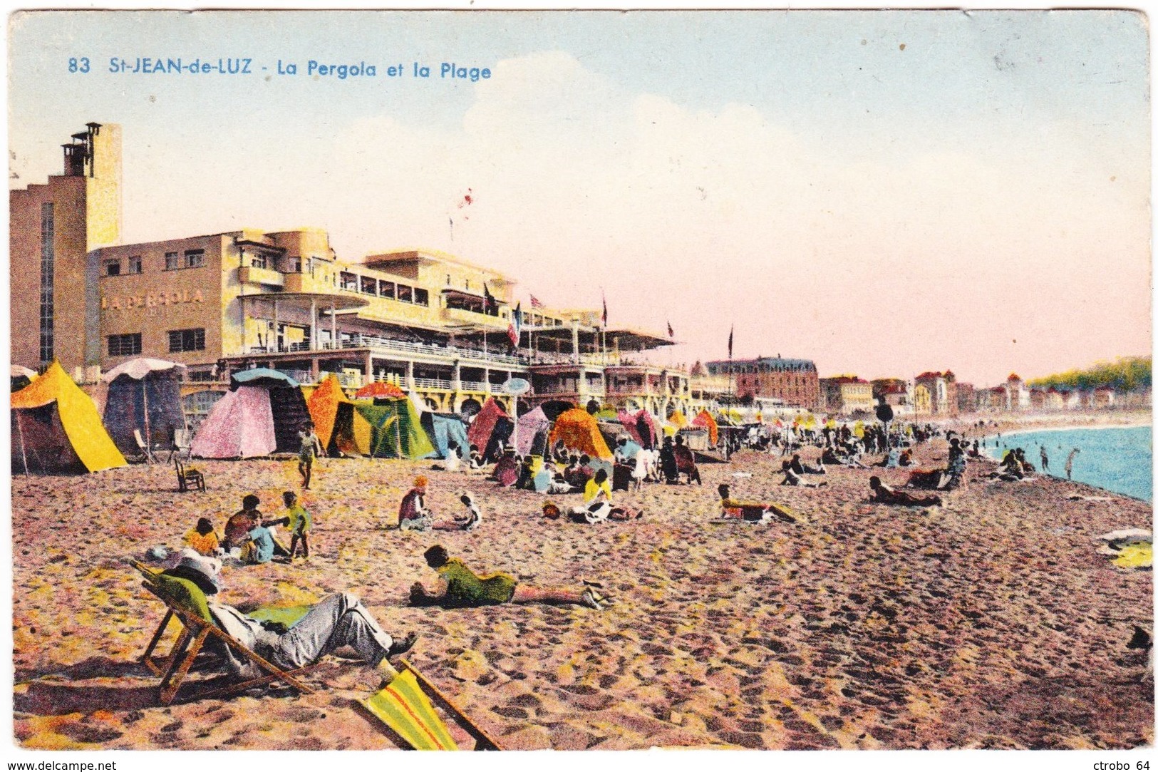 CPA SAINT JEAN DE LUZ 64 - La Pergola Et La Plage - Saint Jean De Luz