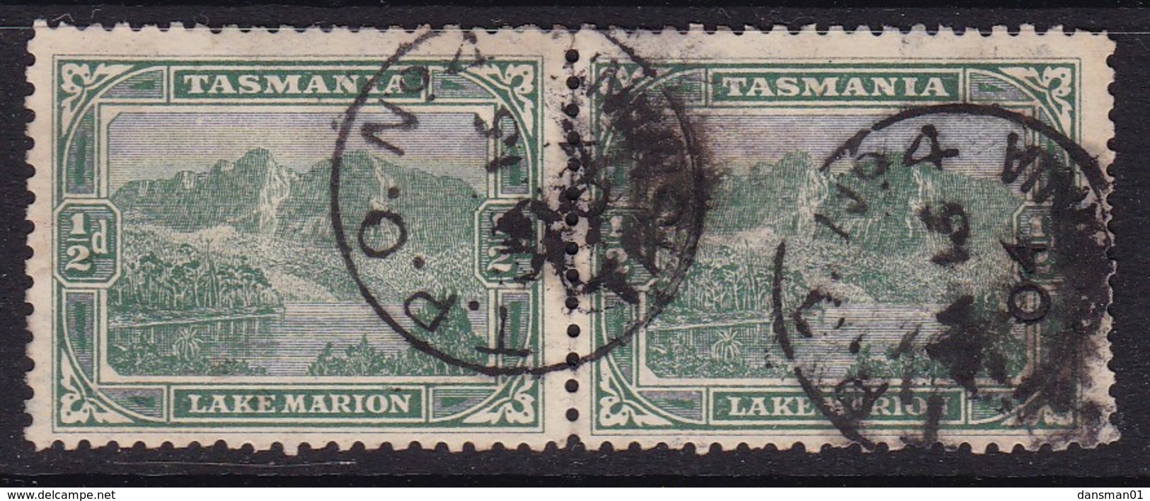 Tasmania 1902 P 11 SG 240a Used TPO Cancel No.4 - Used Stamps