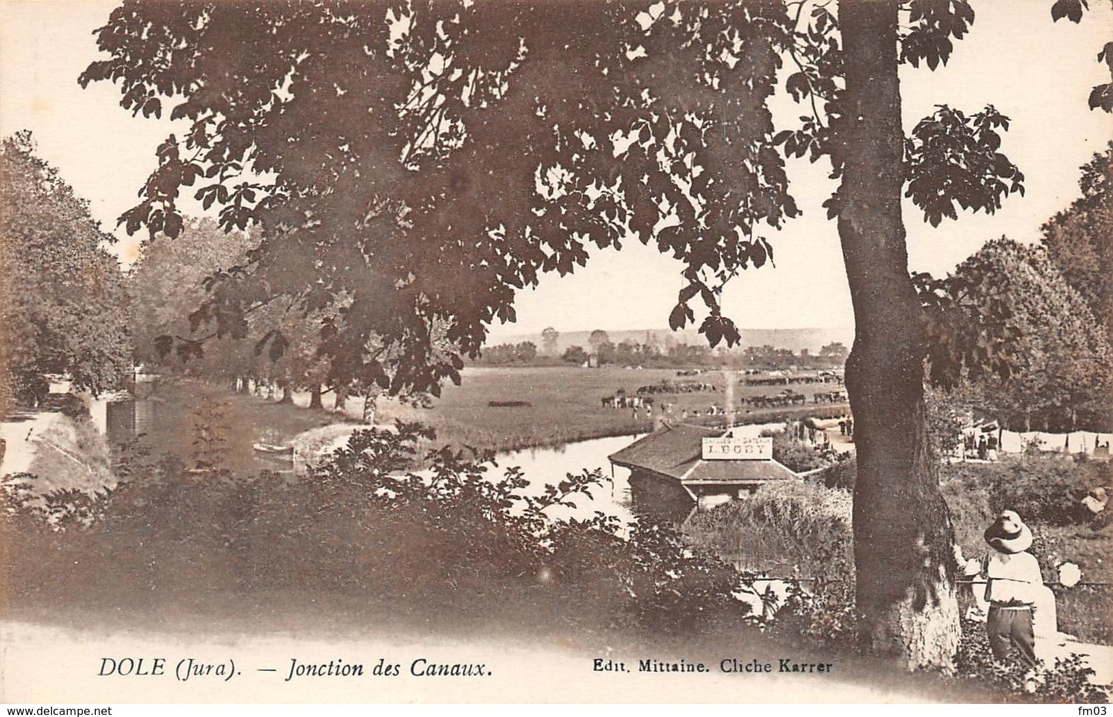 Dole Karrer Jonction Des Canaux Canal Bateau Lavoir - Dole