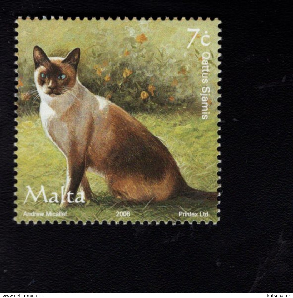 693919549 MALTA POSTFRIS MINT NEVER HINGED POSTFRISCH EINWANDFREI SCOTT 1238D SIAMESE CAT - Malte