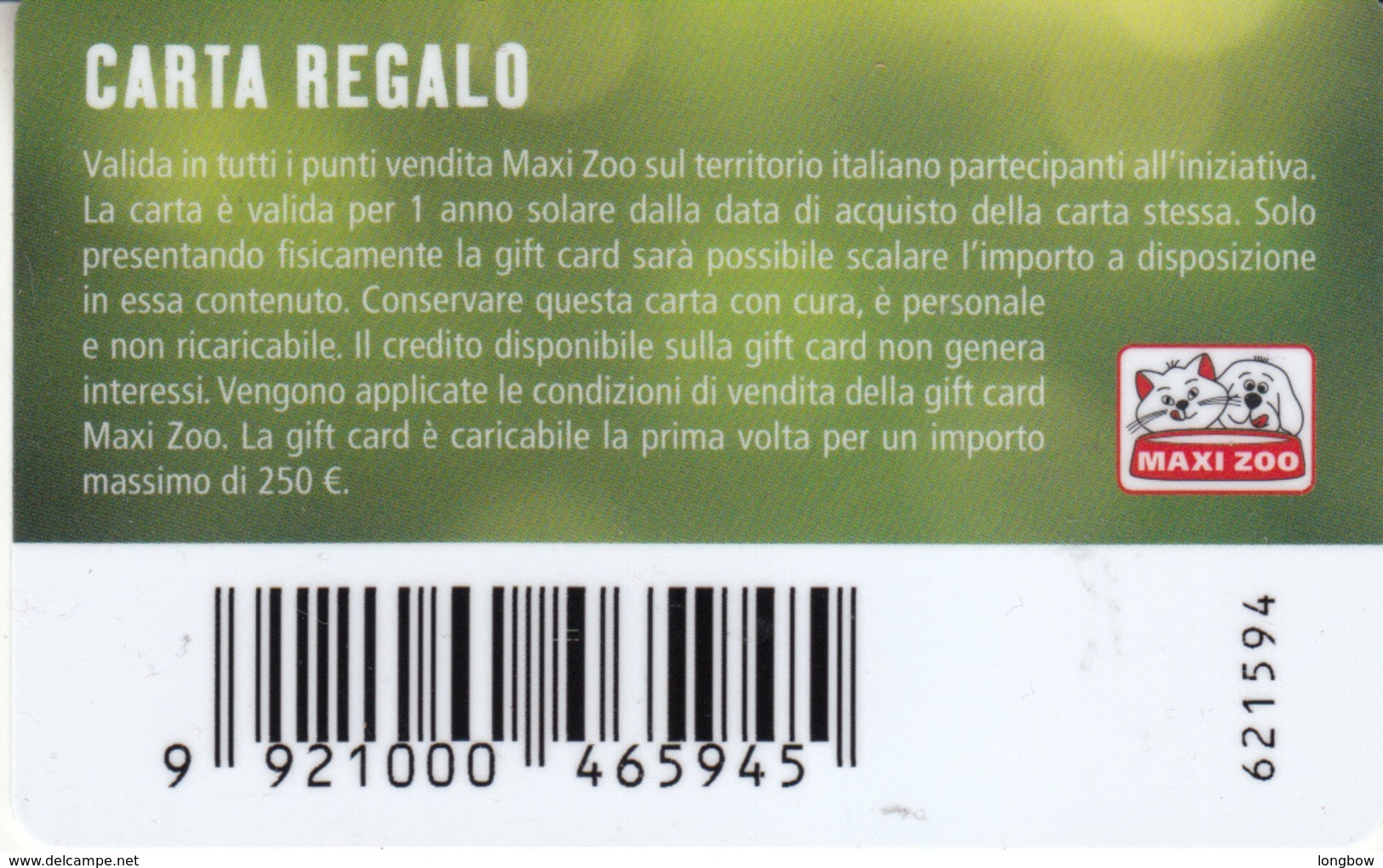 Gift Card Italy Maxi Zoo - Gift Cards