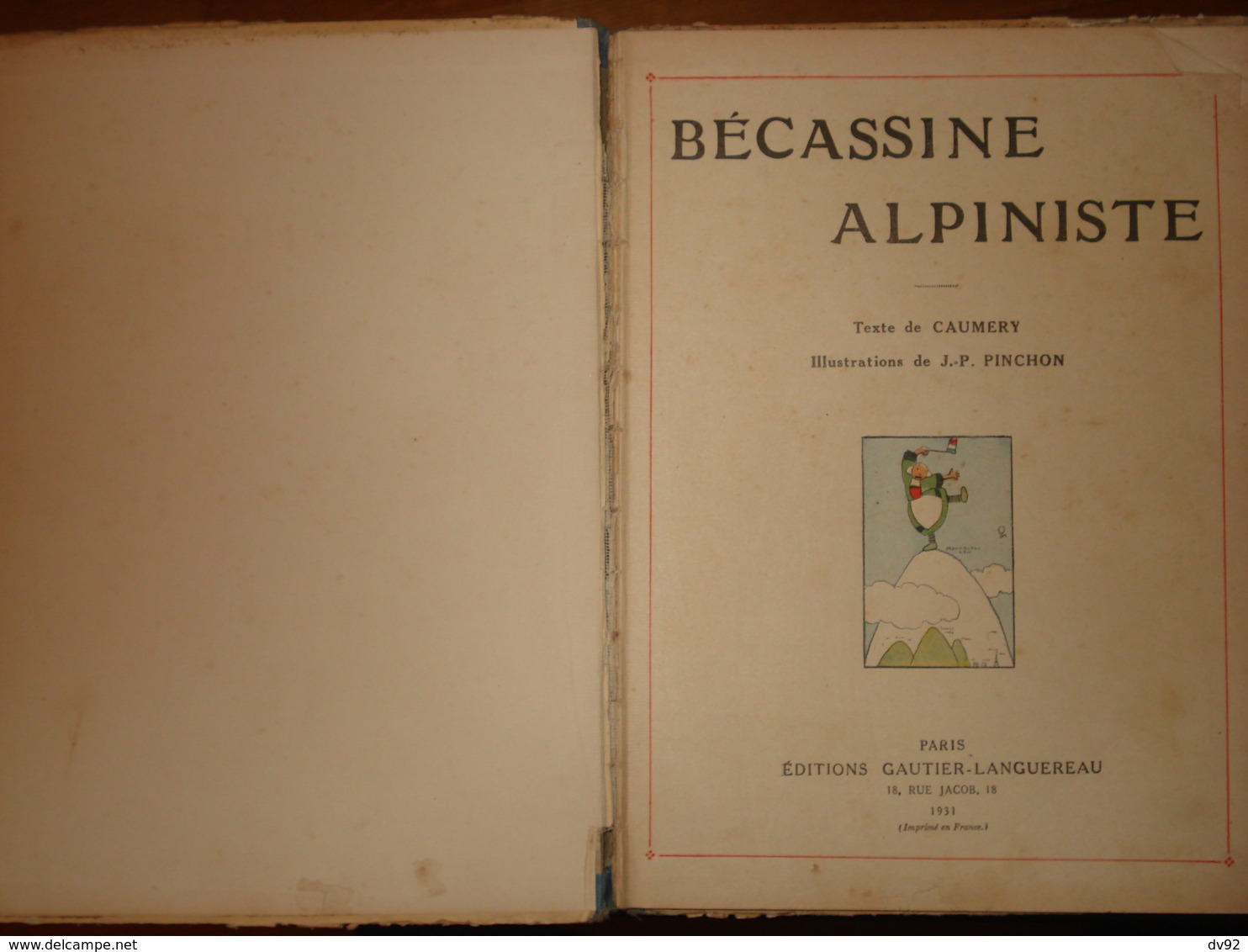 BECASSINE ALPINISTE 1931 - Bécassine