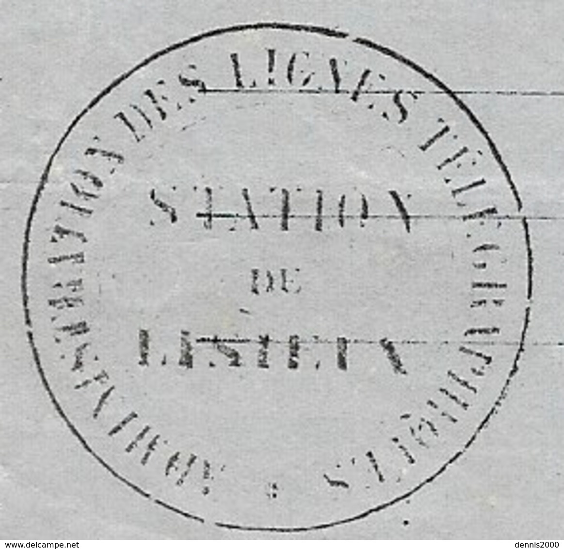 1869- TELEGRAMME ,formulaire N°324 De ROUEN (Seine Mar. ) Pour Lisieux ( Cachet De La Station De Lisieux - 1849-1876: Periodo Classico
