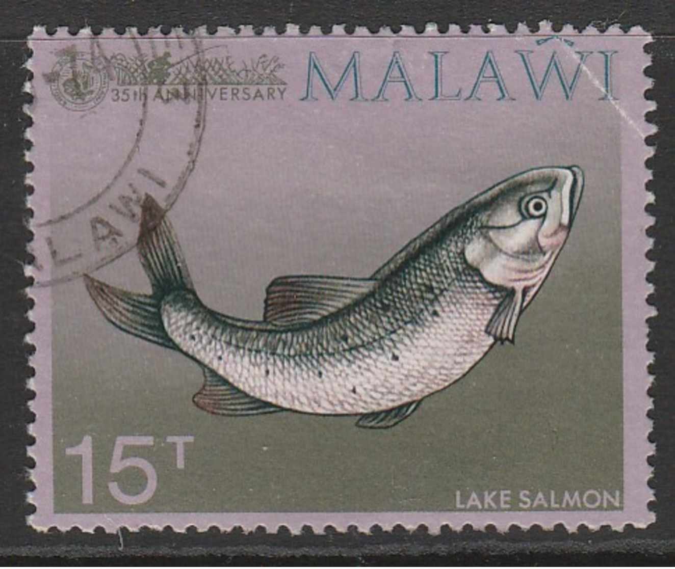 Malawi 1974 35th Anniversary Of Malawi Angling Society 15 T Multicoloured SW 214 O Used - Malawi (1964-...)