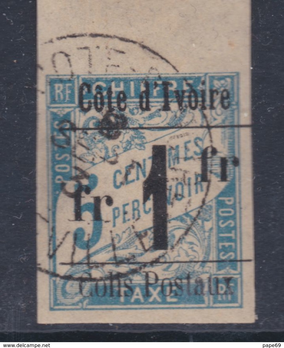 Cote D'Ivoire CP N° 7 O Colis Postaux N° 7 : 1 F. Sur 5 C. Bleu  Oblitération Moyenne Sinon TB - Oblitérés