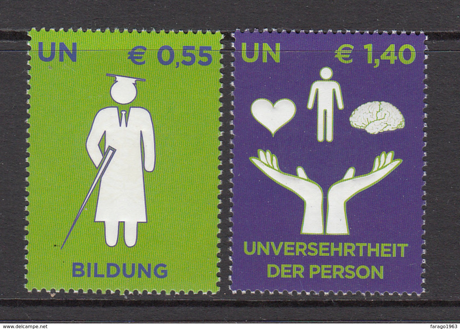 2008 UN Vienna Human Rights For Persons With Disabilities Set Of 2 MNH - Autres & Non Classés