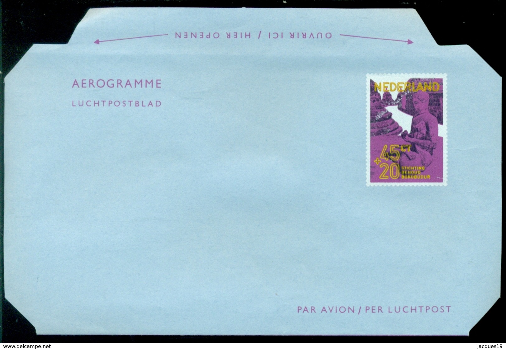 Nederland Aerogramme 45 + 20 Cent G 22 Ongebruikt Mint - Postal Stationery