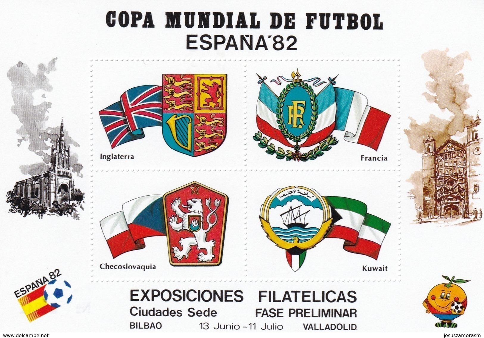 España HR Ciudades Sedes 6 Hojas Juego Completo - 1982 – Espagne