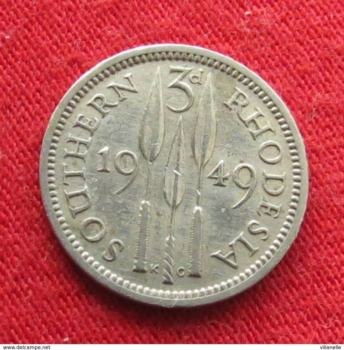 Southern Rhodesia 3 Pence 1949 KM# 20 *V2 Rodesia Rhodesie - Rhodesië