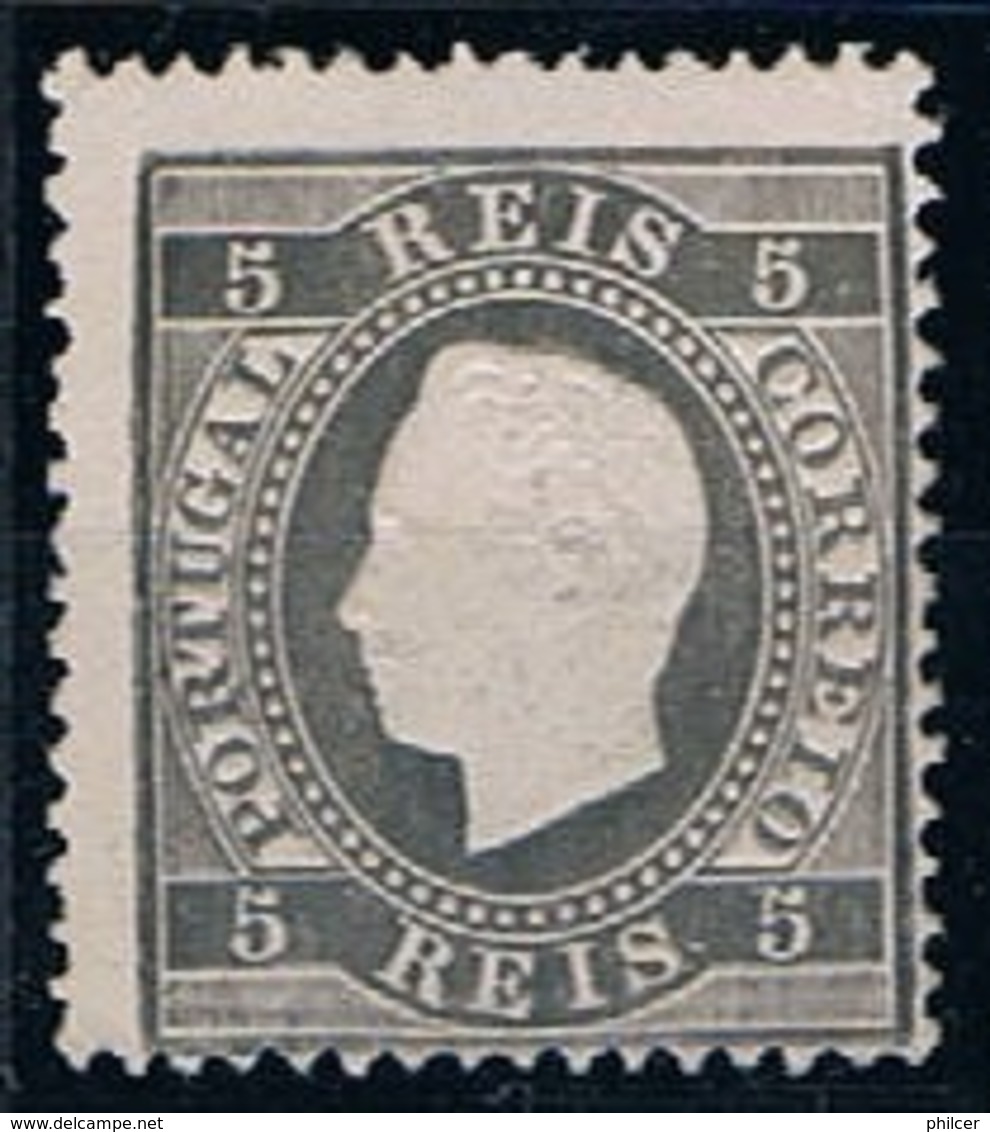 Portugal, 1870/6, # 36 Dent. 13 1/2, Tipo VII, MH - Ongebruikt