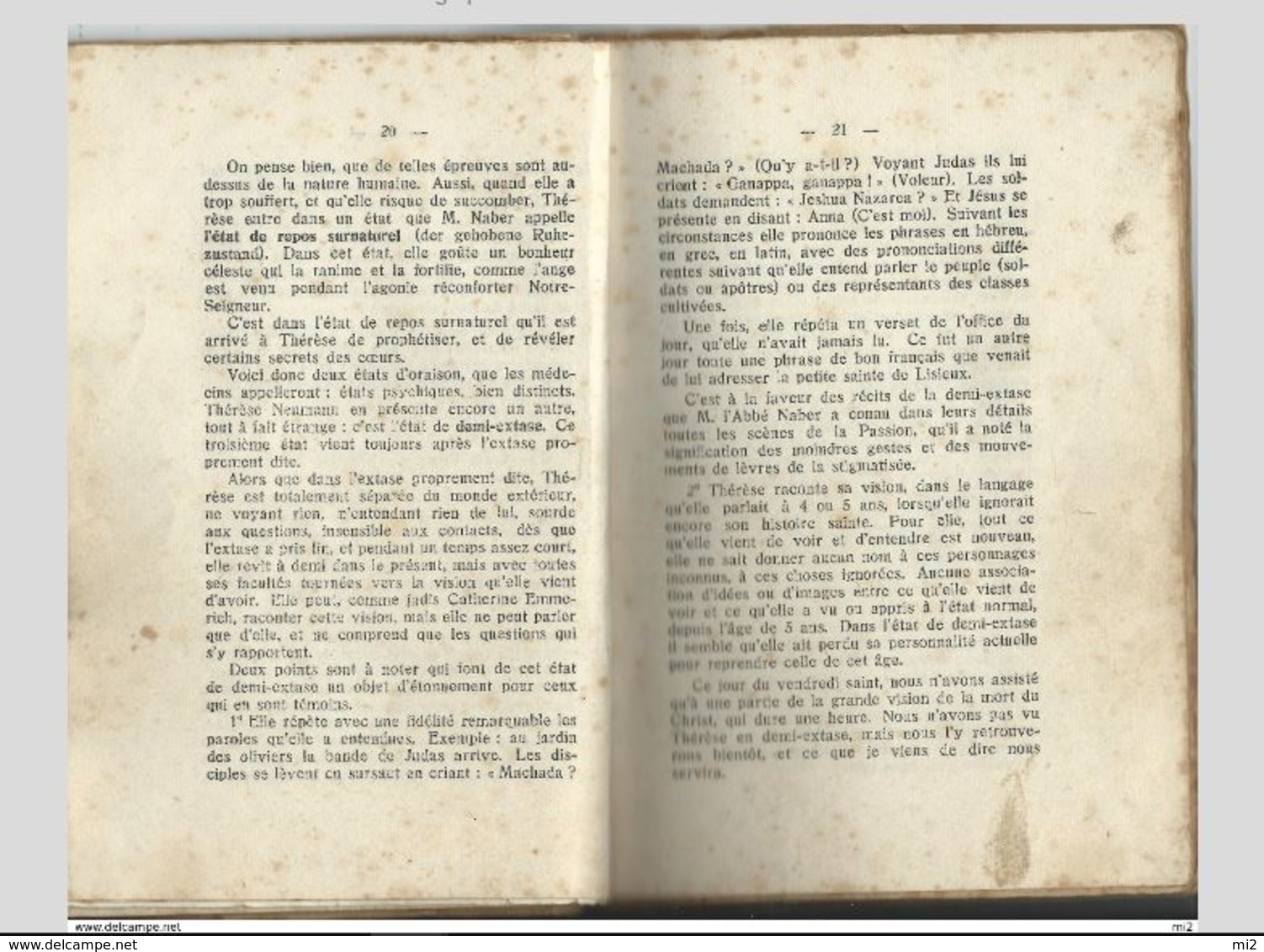 Livret De 45pages Semaine Sainte 1930 Religion Konnersreuth Visite à Thérèse Neumann Ed Salvator Mulhouse 1931 Vendu En - Autres & Non Classés