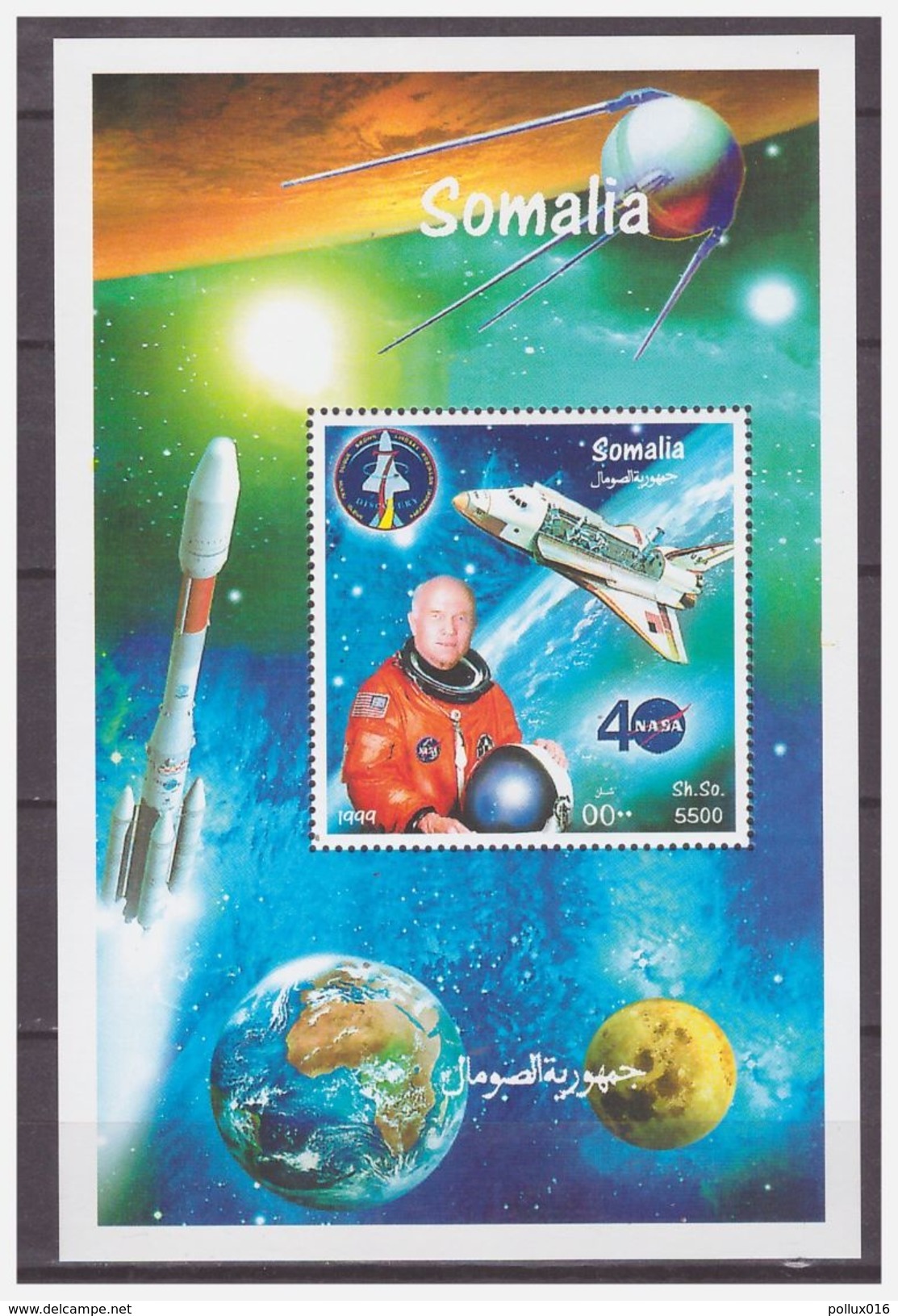 0444 Somalia 1999 NASA Spaceshuttle Astronaut S/S MNH - Afrique