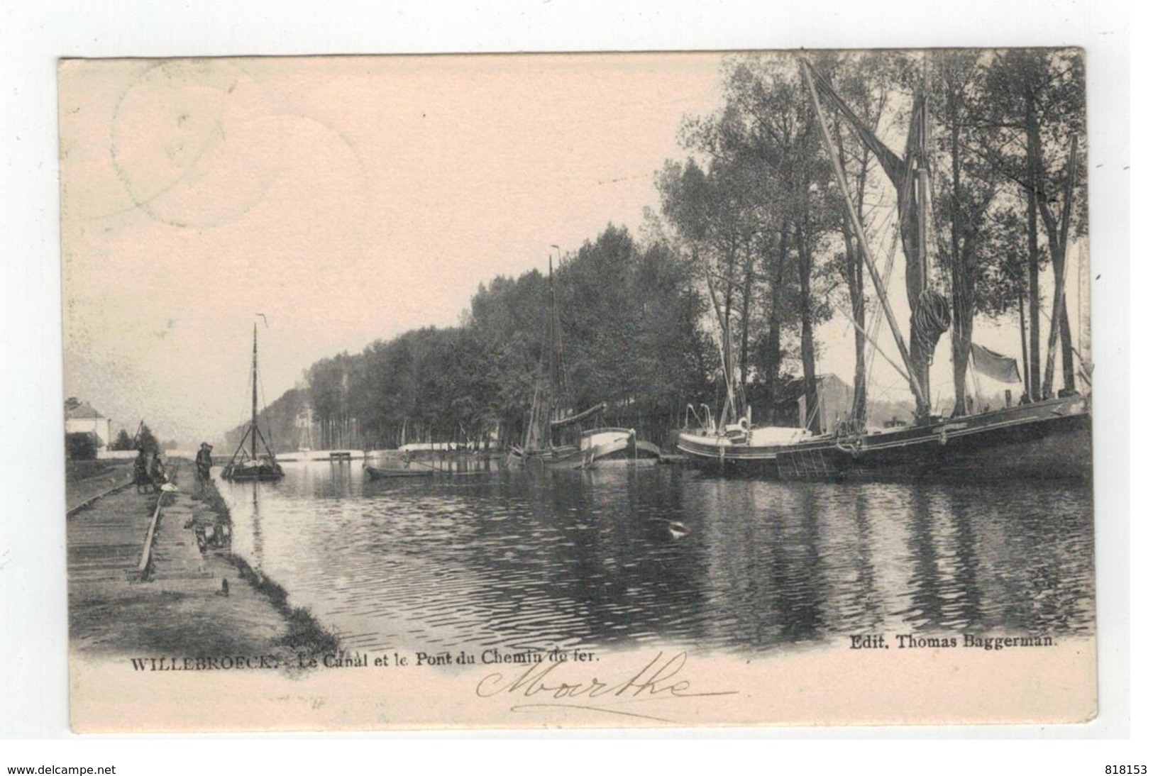 WILLEBROECK. - Le Canal Et Le Pont Du Chemin De Fer. 1904 - Willebroek