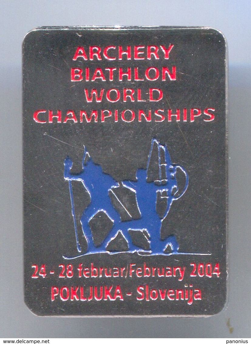 BIATHLON ARCHERY - World Championships Pokljuka Slovenia, Pin, Badge, Abzeichen - Biathlon