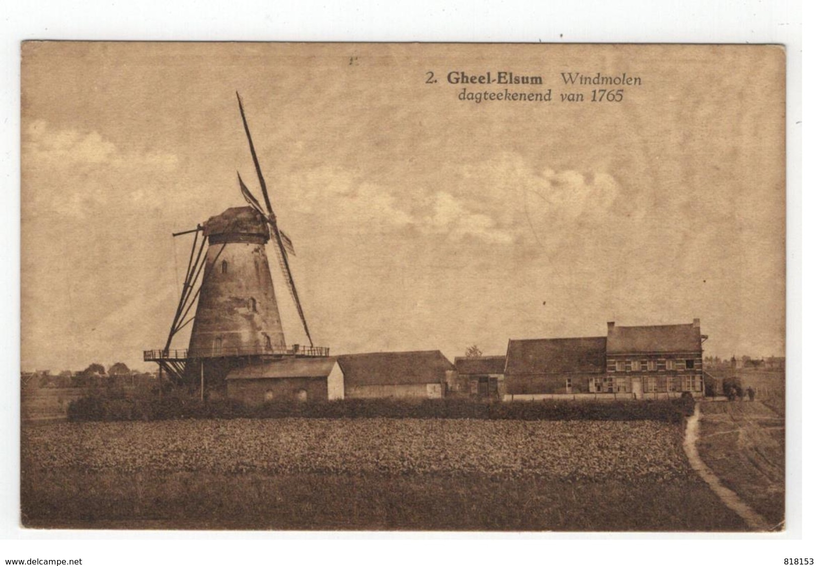 2. Gheel-Elsum  Windmolen  Dagteekenend Van 1765 - Geel