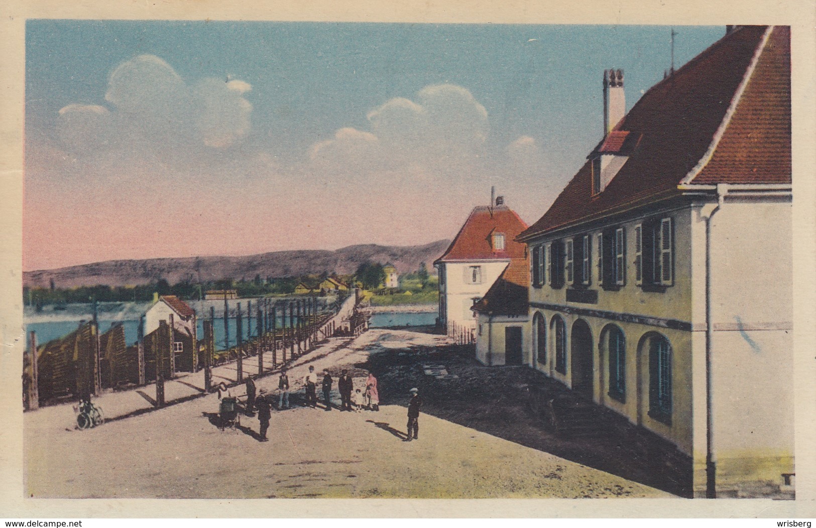 CHALAMPE (Haut-Rhin) - Le Pont Du Rhin Et La Maison De La Douane - Chalampé