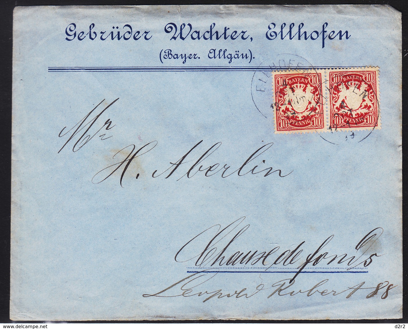 LETTRE DE 1899 POUR LA SUISSE - ( LA CHAUX DE FONDS)  - V/IMAGE - Lettres & Documents