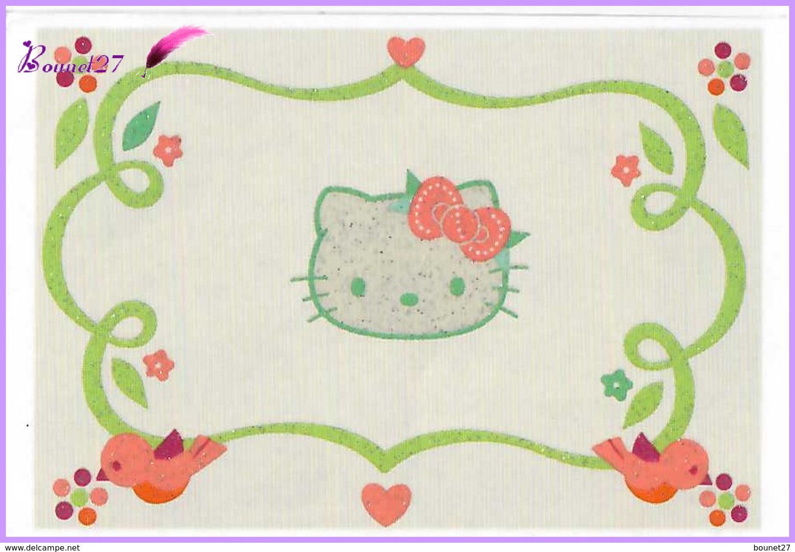 Vignette Autocollante PANINI De 2011 " HELLO KITTY Image N° 61 Pailletée " Pour L'album B-COOL - Autres & Non Classés