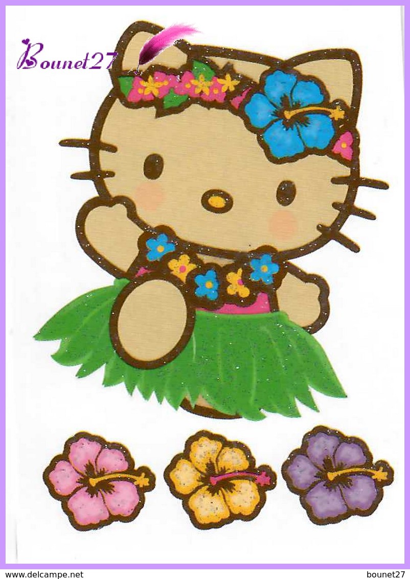 Vignette Autocollante PANINI De 2011 " HELLO KITTY Image N° 97 Pailletée " Pour L'album B-COOL - Autres & Non Classés