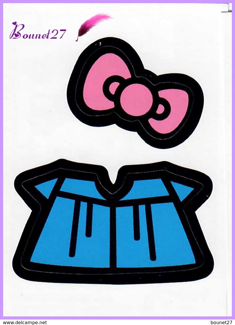 Vignette Autocollante PANINI De 2011 " HELLO KITTY Image N° D2 Spéciale Prédécoupée Tenu " Pour L'album B-COOL - Altri & Non Classificati