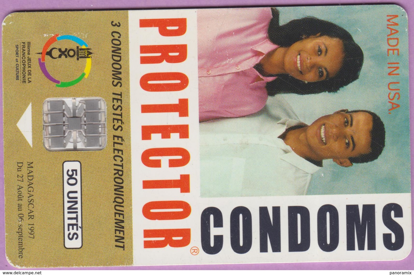 Télécarte Madagascar °° Somarc - Condoms - 50 Unités- Logo Sur Puce - Sc7- 9330 - RV. - Madagascar