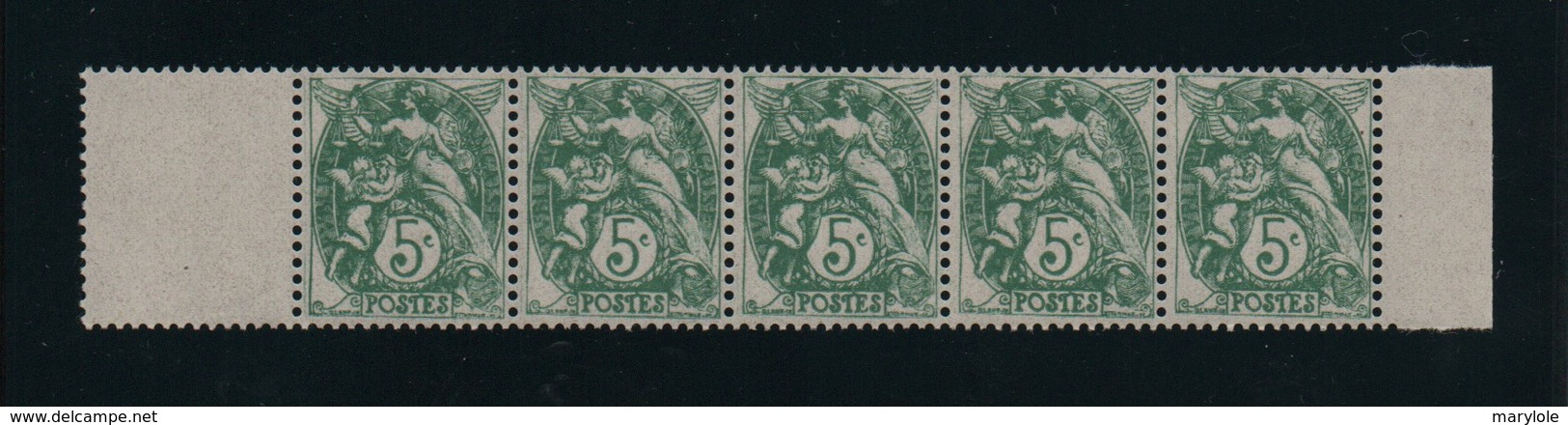 BLANC  -  5 C. **  Vert  Type  IA - 1900-29 Blanc