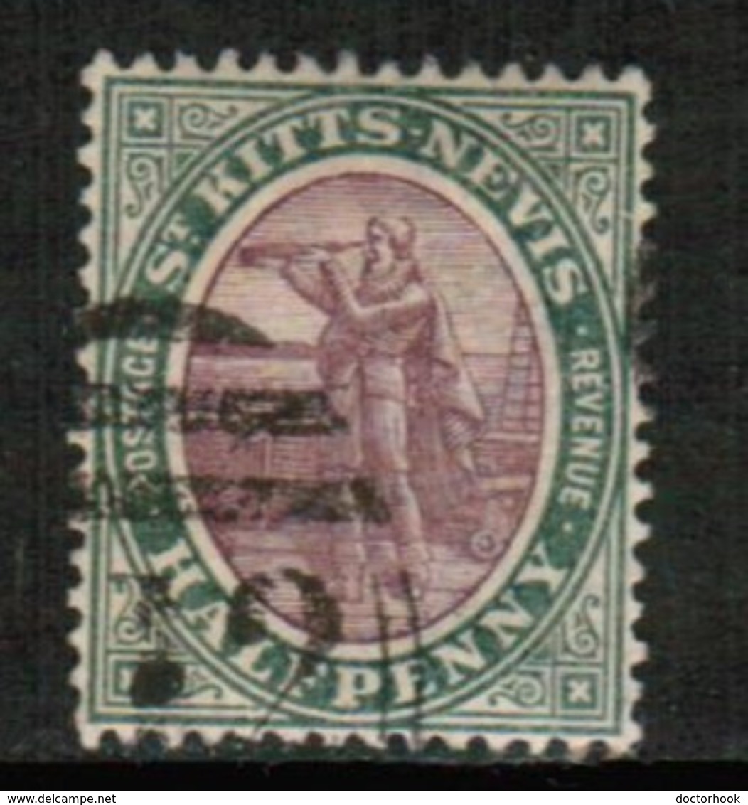 ST.KITTS NEVIS   Scott # 1 VF USED (Stamp Scan # 439) - St.Christopher-Nevis-Anguilla (...-1980)