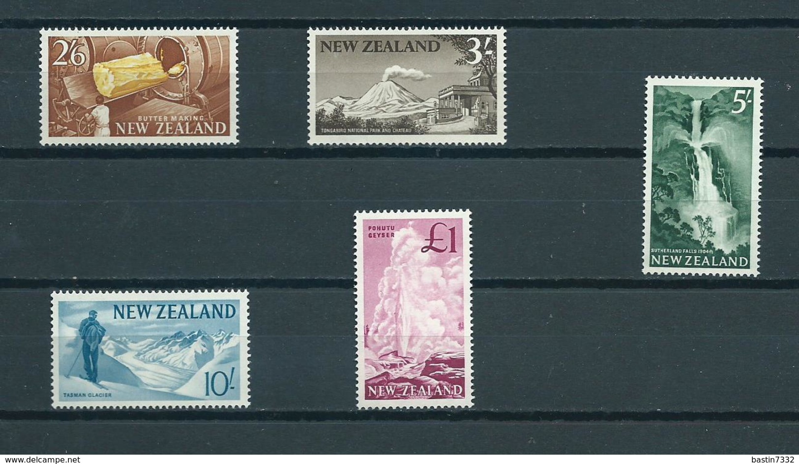 1960 New Zealand 5x Definitives(high Values) Mint Hinged/Ongebruikt Met Plakker/Neuf Avec Charniere - Ongebruikt