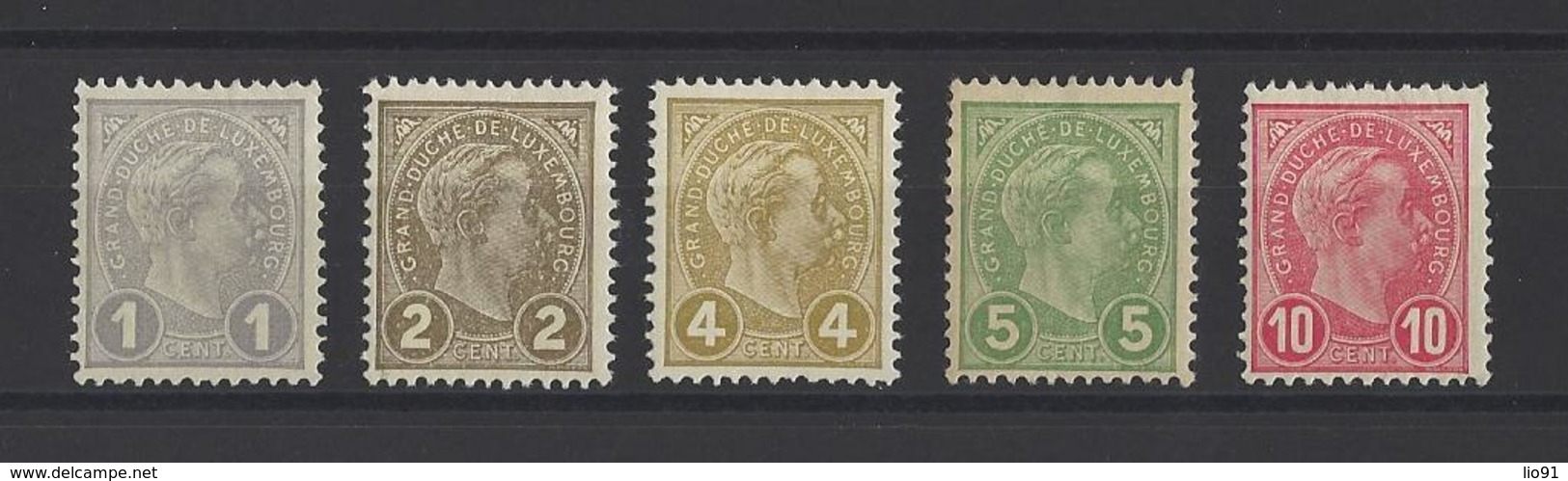 LUXEMBOURG. YT   N° 69/73  Neuf *  1895 - 1895 Adolphe Right-hand Side